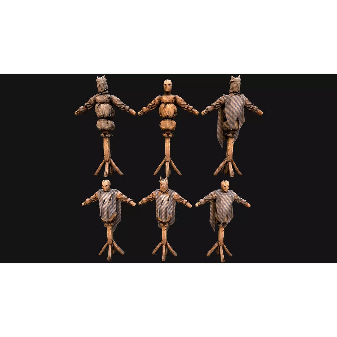 Medieval Military Prison Dummy Training Camp 3D Model – Low Poly Game Asset, PBR - View 10
