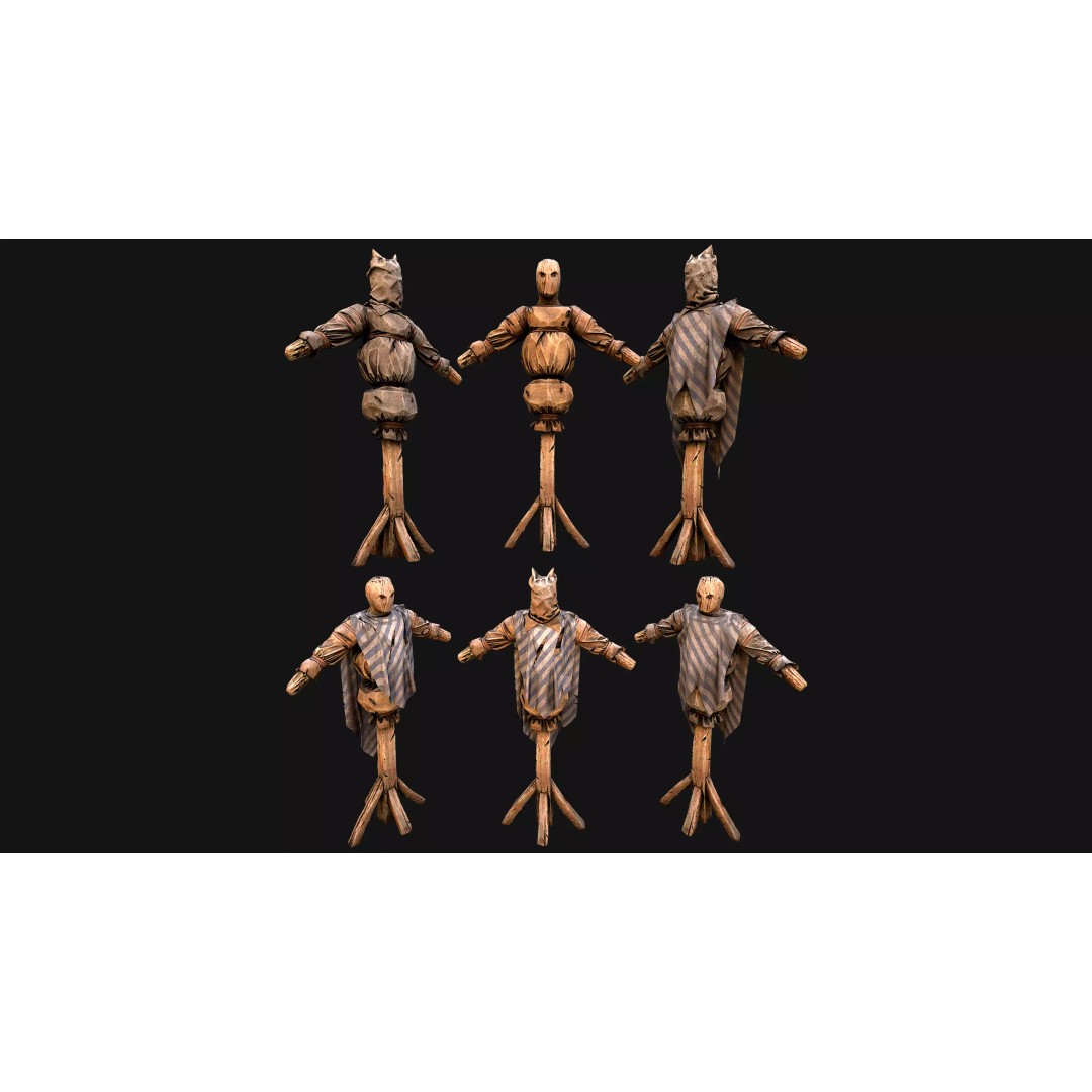 Medieval Military Prison Dummy Training Camp 3D Model – Low Poly Game Asset, PBR - View 11