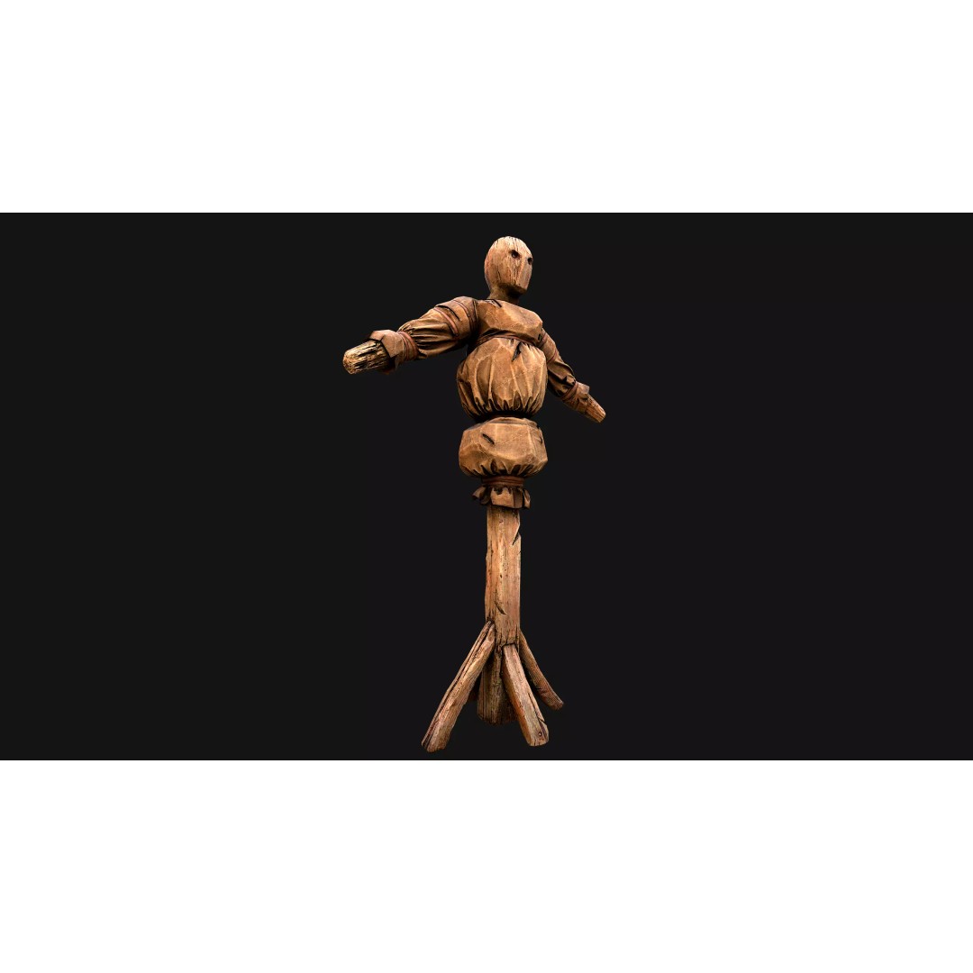 Medieval Military Prison Dummy Training Camp 3D Model – Low Poly Game Asset, PBR - View 25
