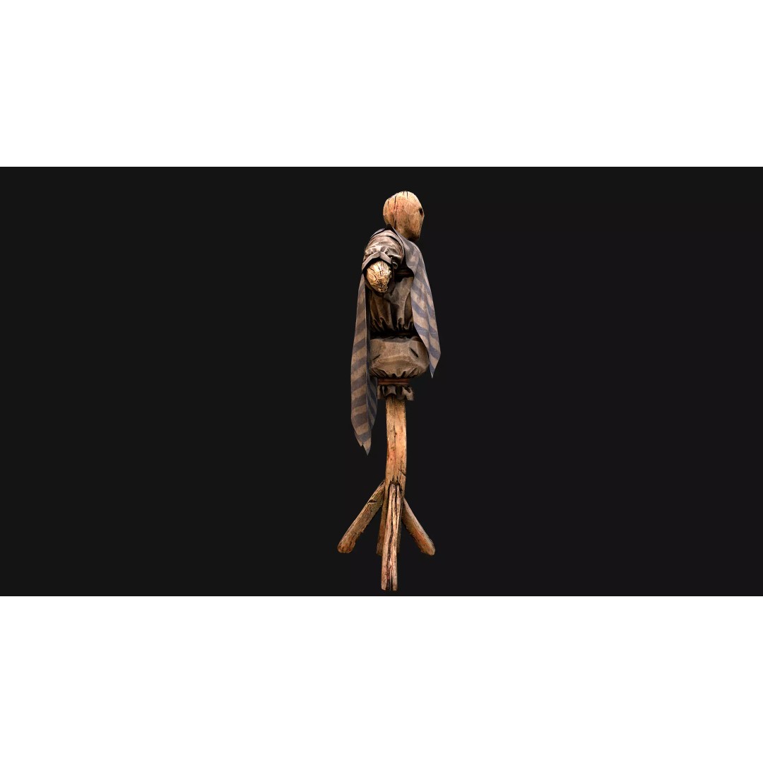 Medieval Military Prison Dummy Training Camp 3D Model – Low Poly Game Asset, PBR - View 27