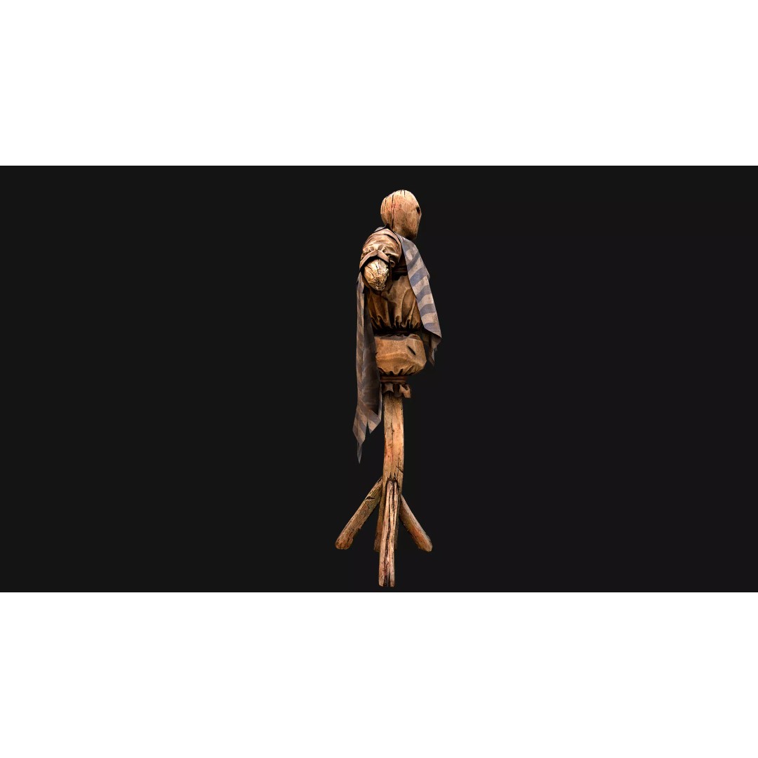 Medieval Military Prison Dummy Training Camp 3D Model – Low Poly Game Asset, PBR - View 28