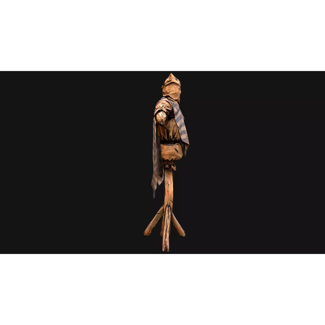 Medieval Military Prison Dummy Training Camp 3D Model – Low Poly Game Asset, PBR - View 29