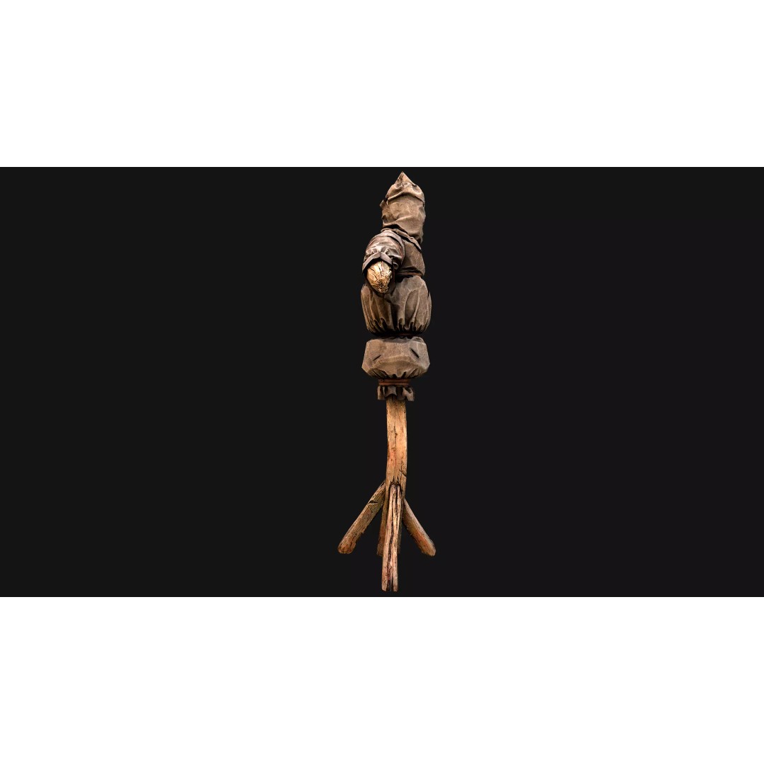 Medieval Military Prison Dummy Training Camp 3D Model – Low Poly Game Asset, PBR - View 32