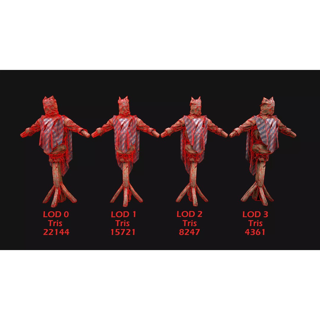 Medieval Military Prison Dummy Training Camp 3D Model – Low Poly Game Asset, PBR - View 7