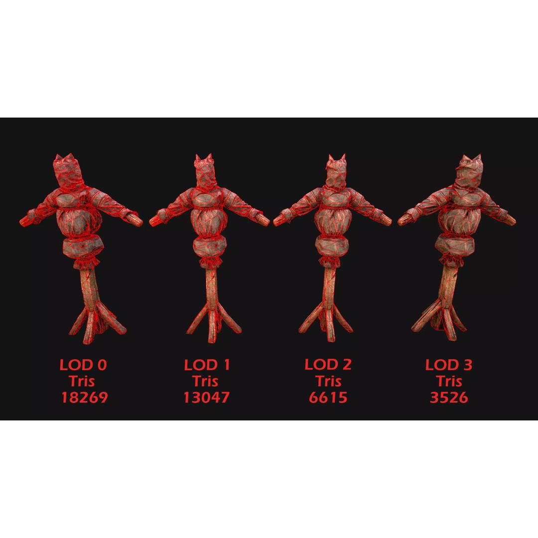 Medieval Military Prison Dummy Training Camp 3D Model – Low Poly Game Asset, PBR - View 8