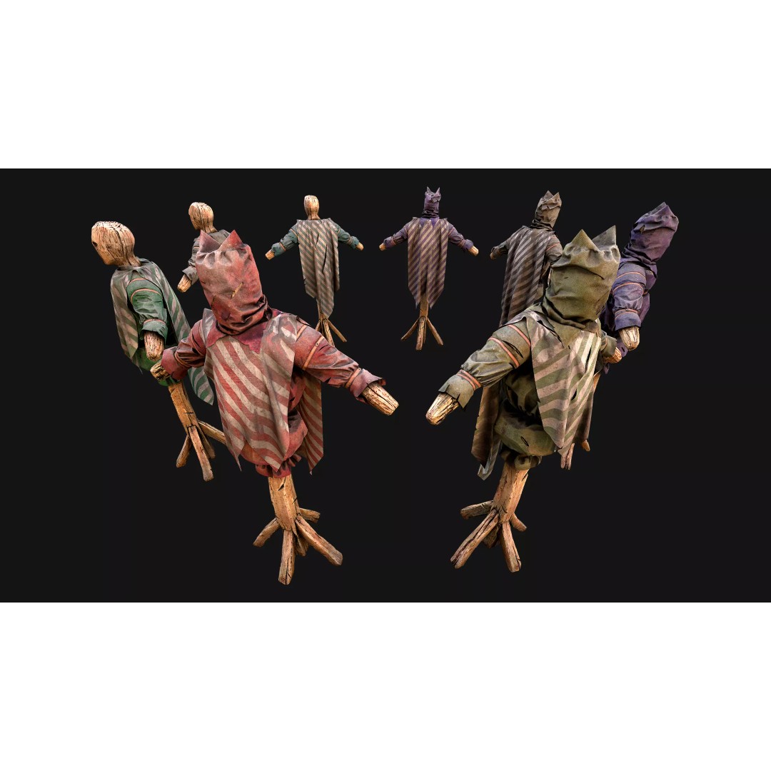 Medieval Wooden Fighting Dummy 3D Model – Low Poly Game Asset, FBX - View 19