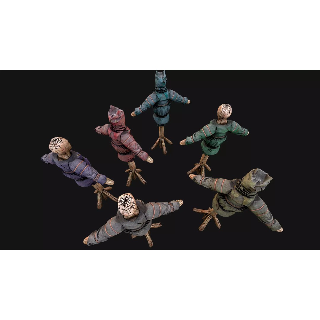 Medieval Wooden Fighting Dummy 3D Model – Low Poly Game Asset, FBX - View 33