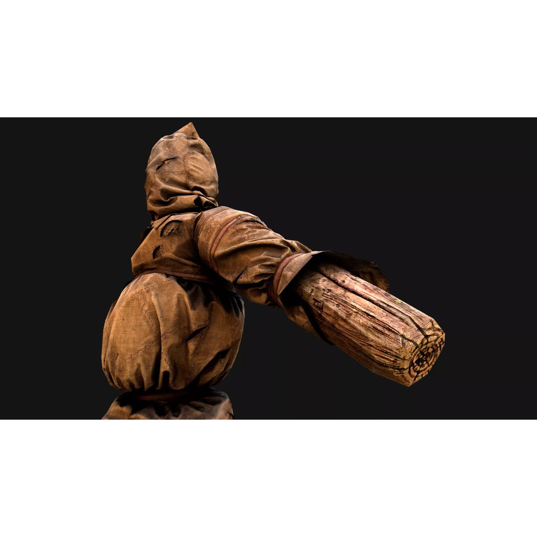 Medieval Wooden Fighting Dummy 3D Model – Low Poly Game Asset, FBX - View 43