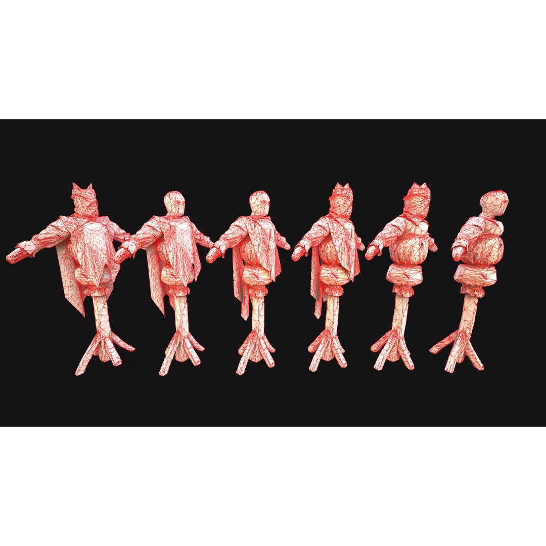Medieval Wooden Fighting Dummy 3D Model – Low Poly Game Asset, FBX - View 8