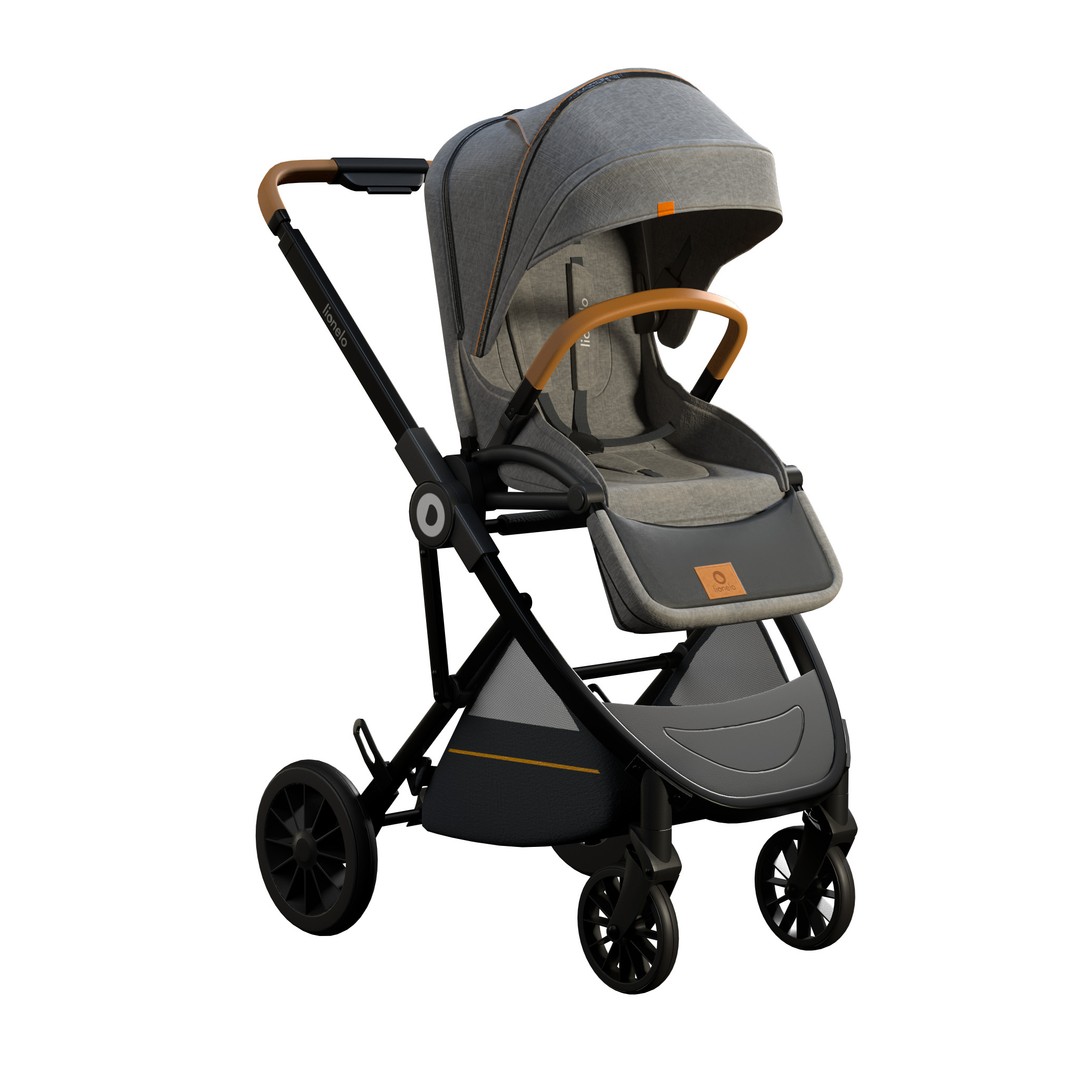 Baby Stroller 3D Model – Low Poly PBR Asset for Animation - View 3