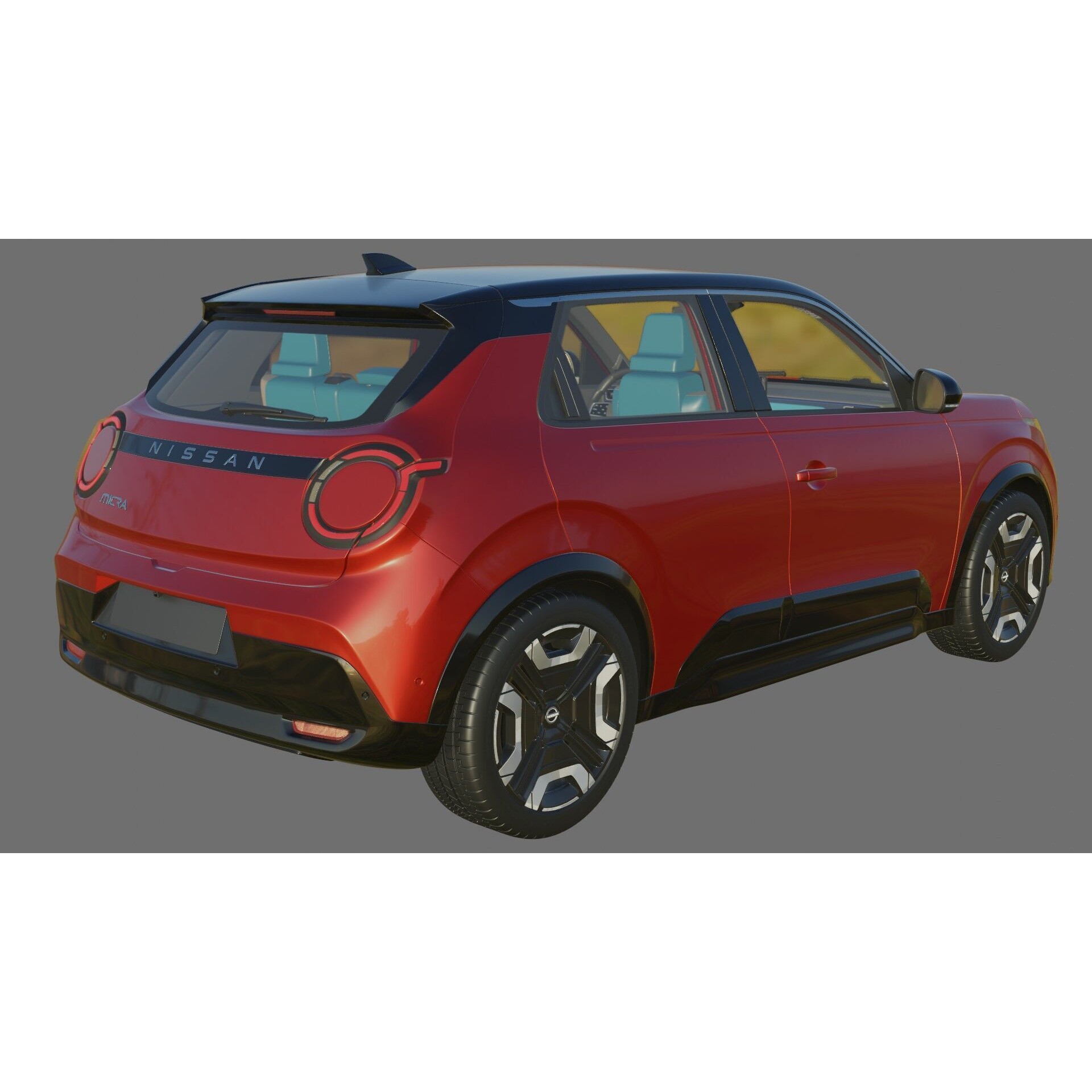 Nissan Micra EV 2026 - Game-Ready 3D Model - View 22