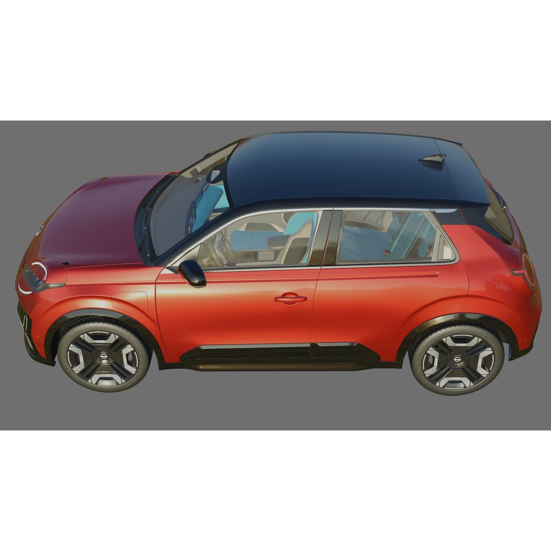 Nissan Micra EV 2026 - Game-Ready 3D Model - View 23