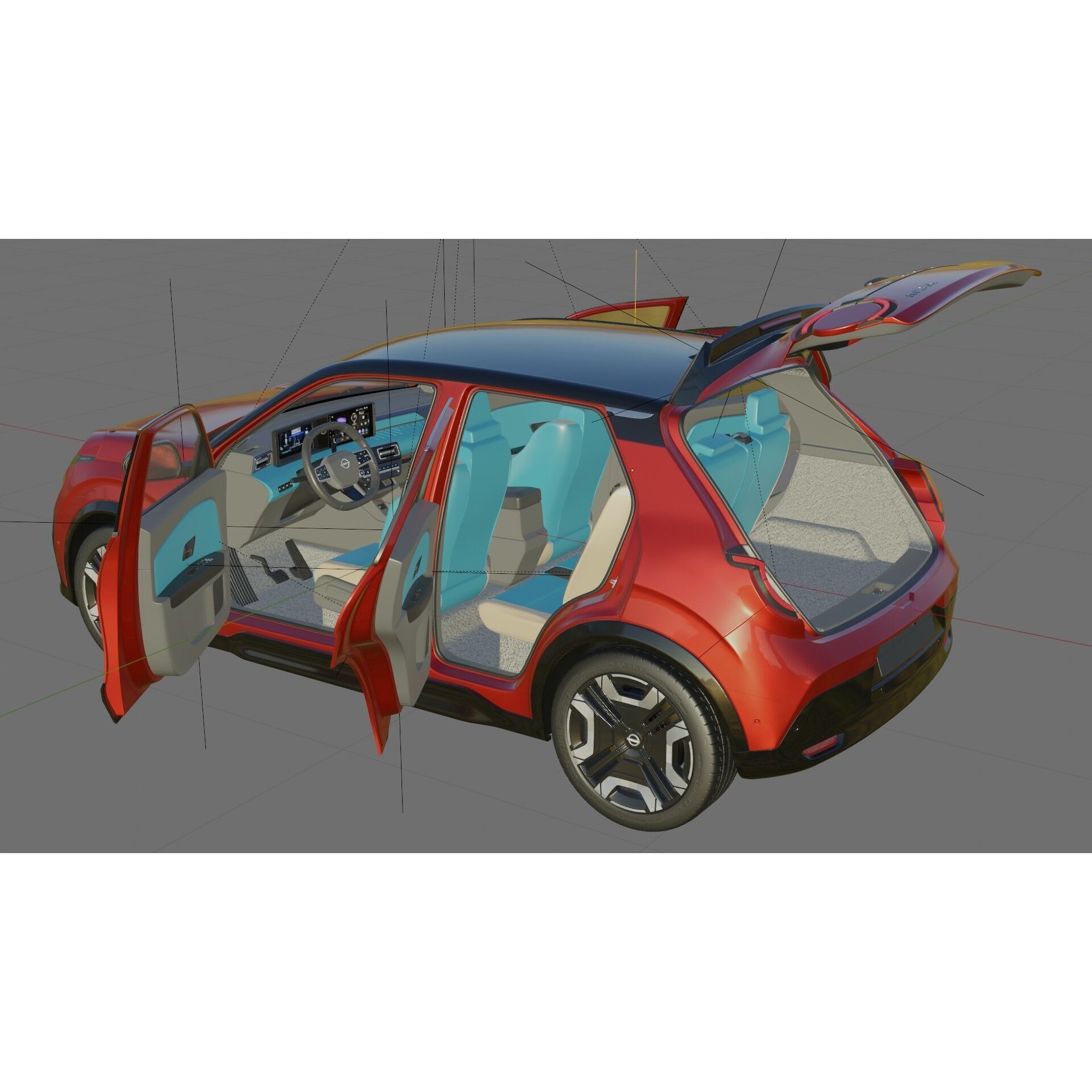 Nissan Micra EV 2026 - Game-Ready 3D Model - View 28