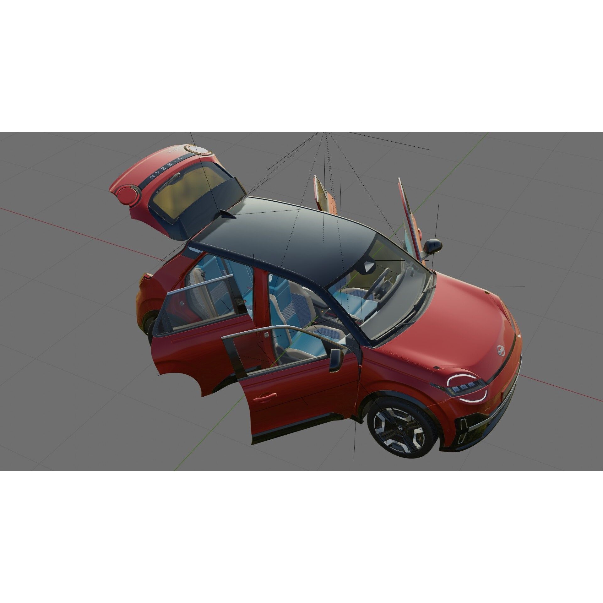 Nissan Micra EV 2026 - Game-Ready 3D Model - View 30