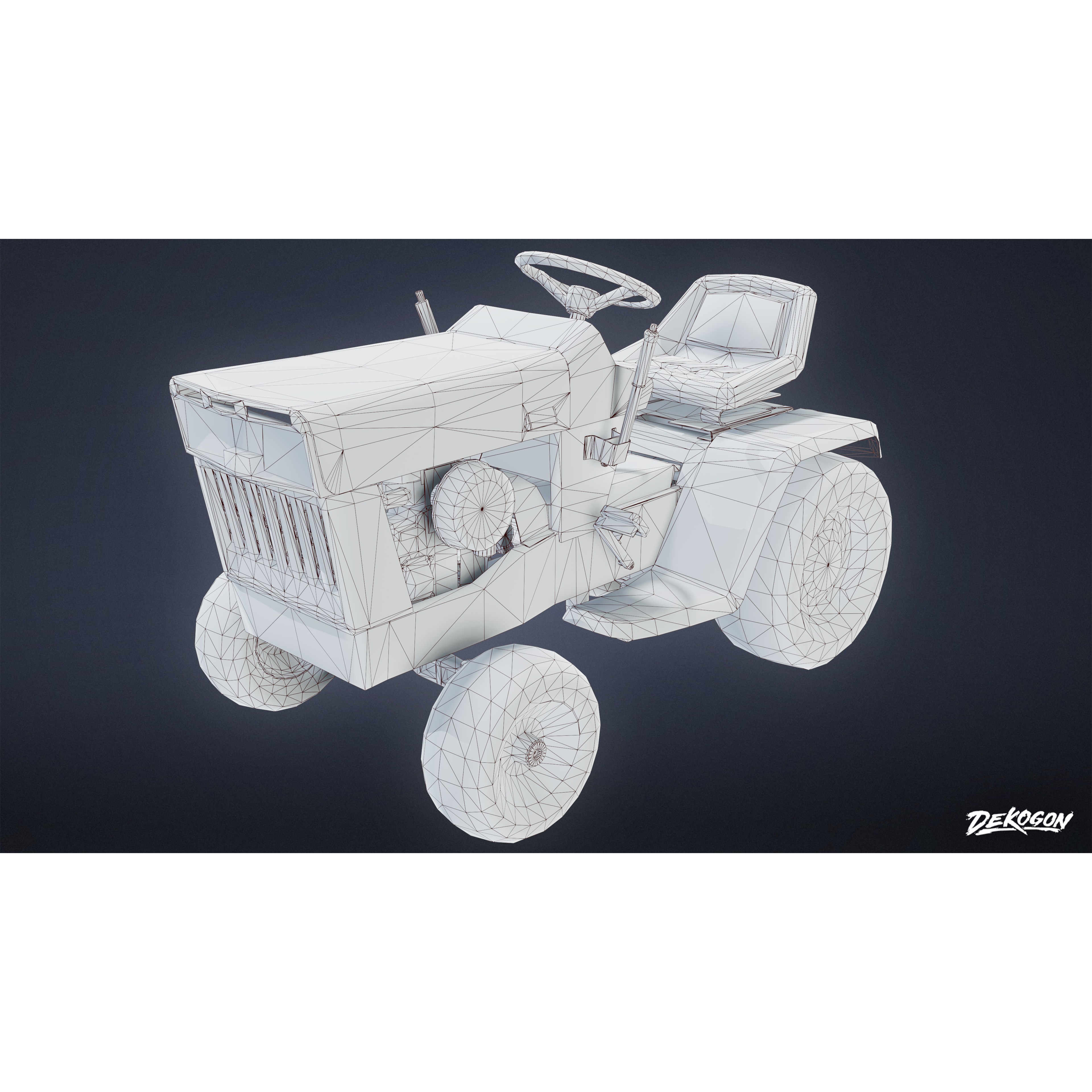 Riding Lawnmower - Low-Poly Game-Ready 3D Model