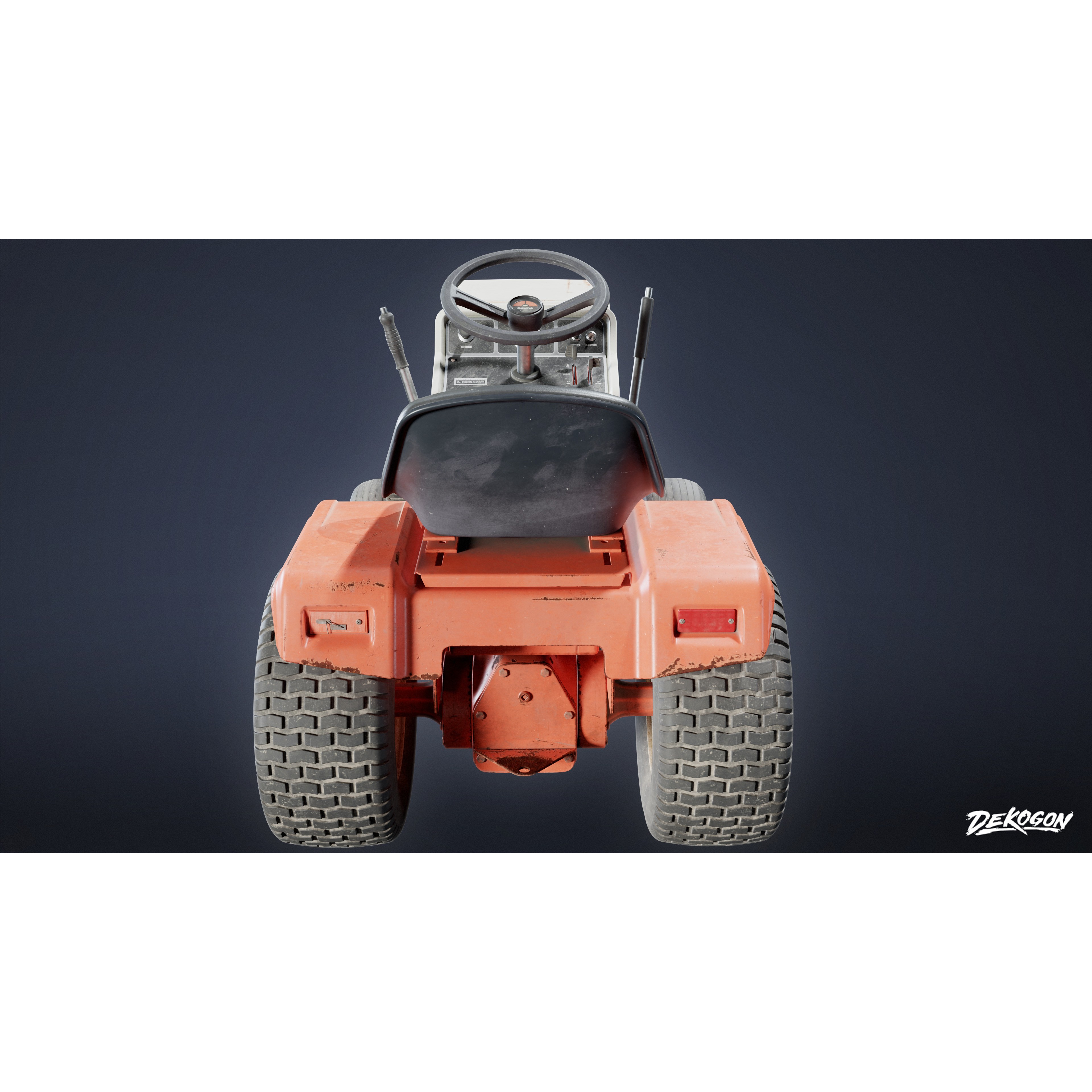Riding Lawnmower - Low-Poly Game-Ready 3D Model - View 6