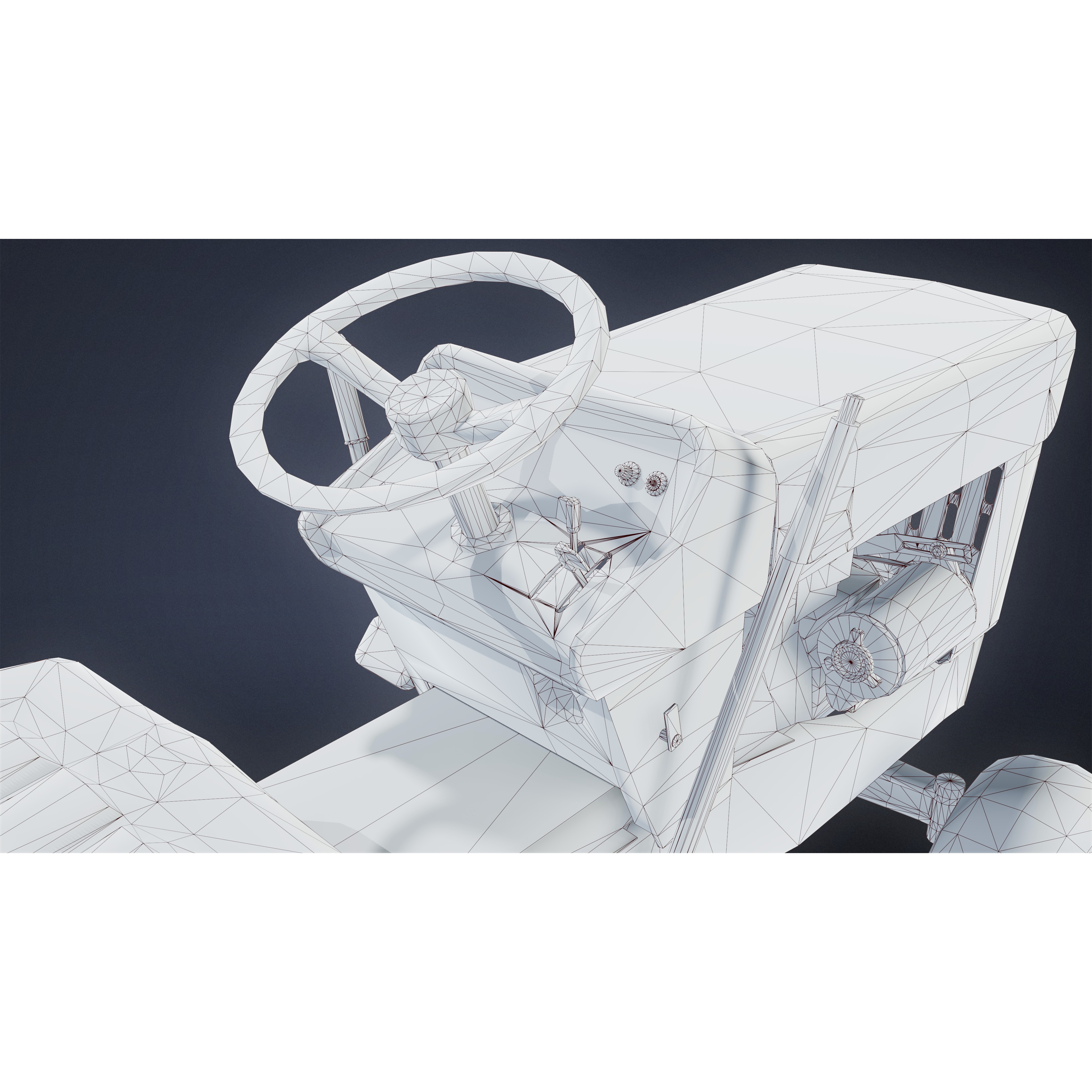 Riding Lawnmower - Low-Poly Game-Ready 3D Model - View 9