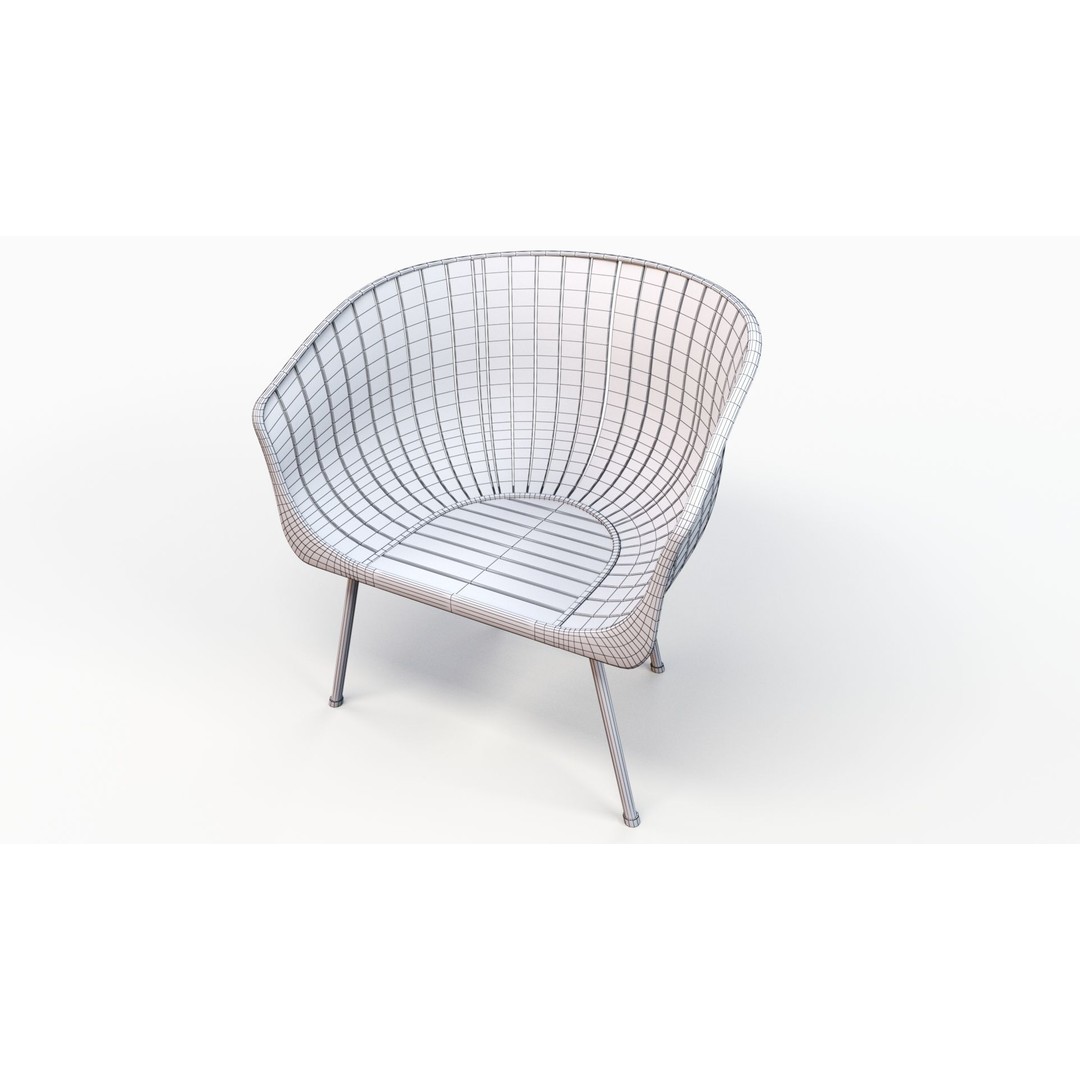 Wood Arm Chair 3D Model – Low Poly PBR Furniture Asset, FBX