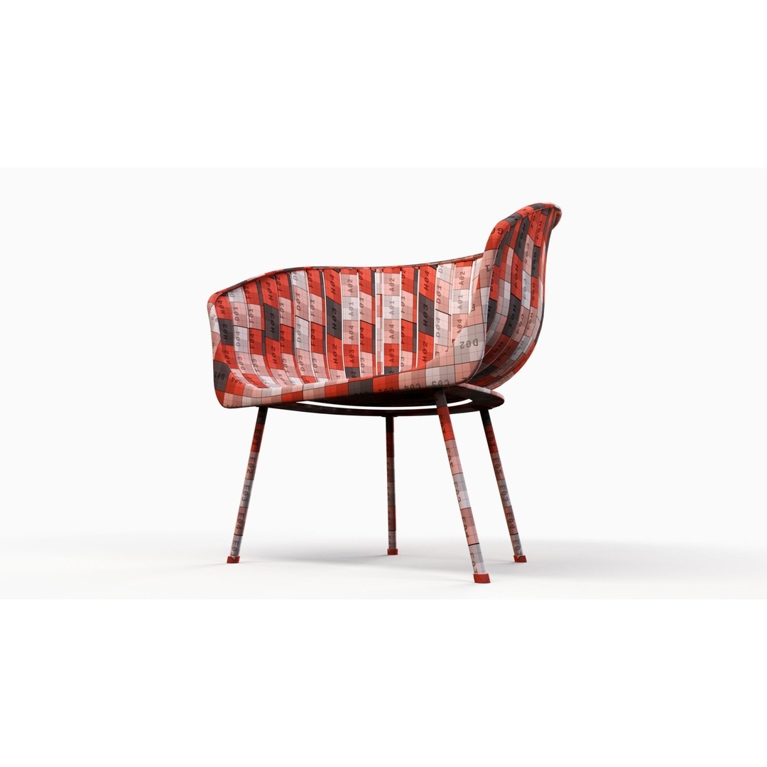Wood Arm Chair 3D Model – Low Poly PBR Furniture Asset, FBX - View 10