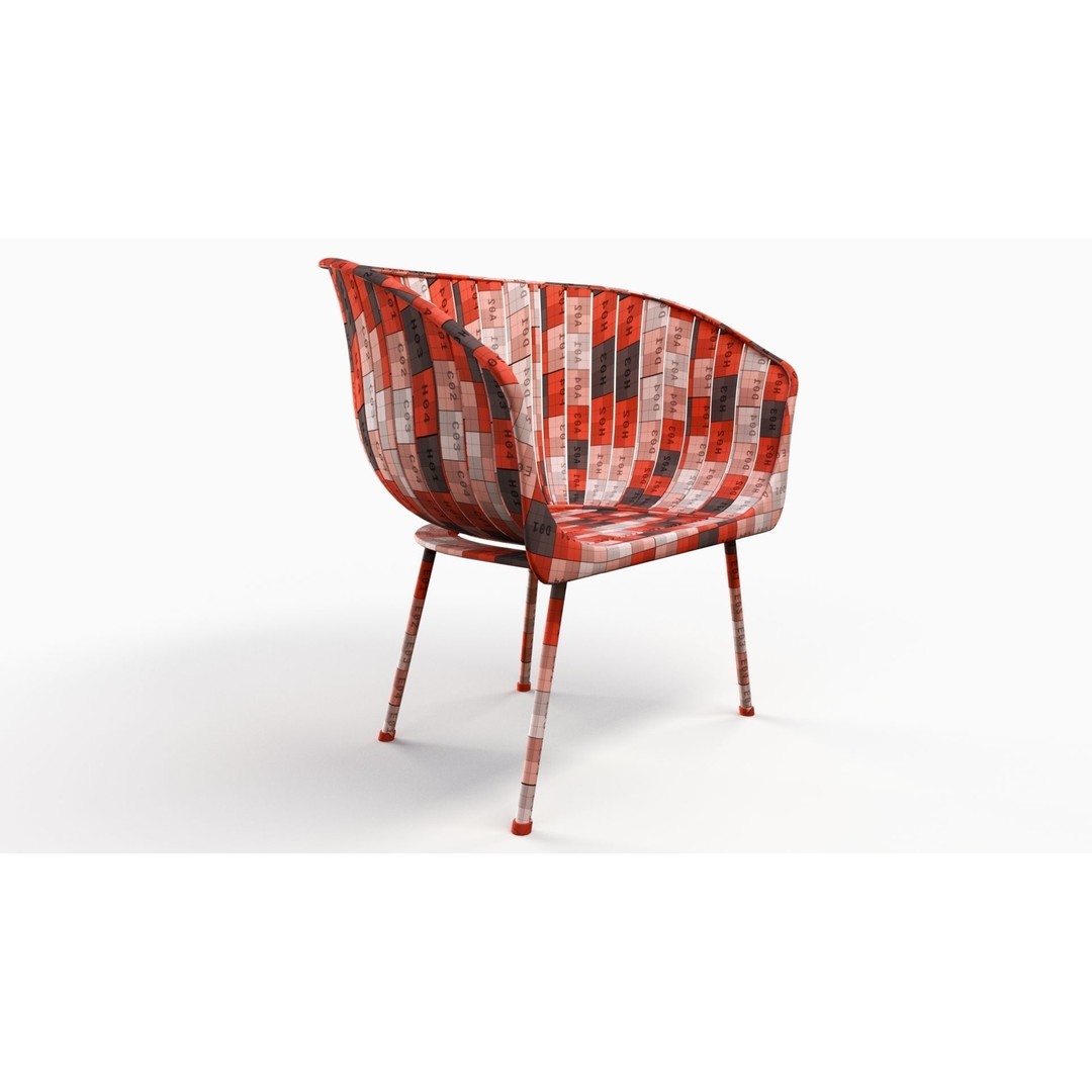 Wood Arm Chair 3D Model – Low Poly PBR Furniture Asset, FBX - View 16