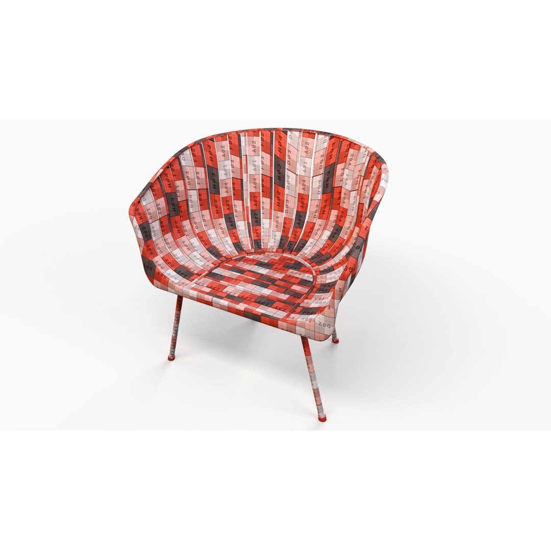 Wood Arm Chair 3D Model – Low Poly PBR Furniture Asset, FBX - View 17