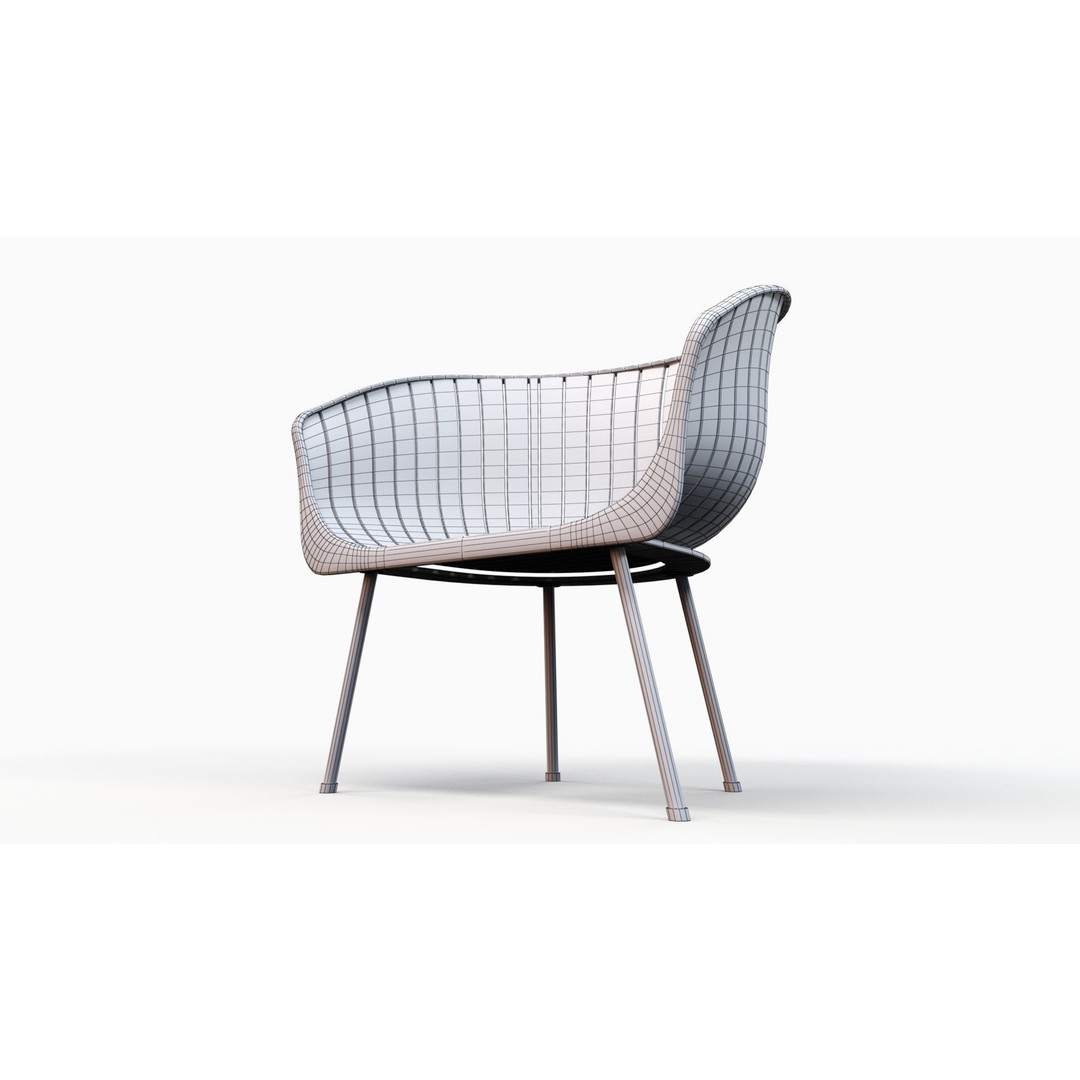 Wood Arm Chair 3D Model – Low Poly PBR Furniture Asset, FBX - View 18