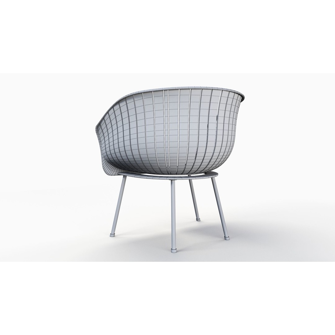 Wood Arm Chair 3D Model – Low Poly PBR Furniture Asset, FBX - View 20