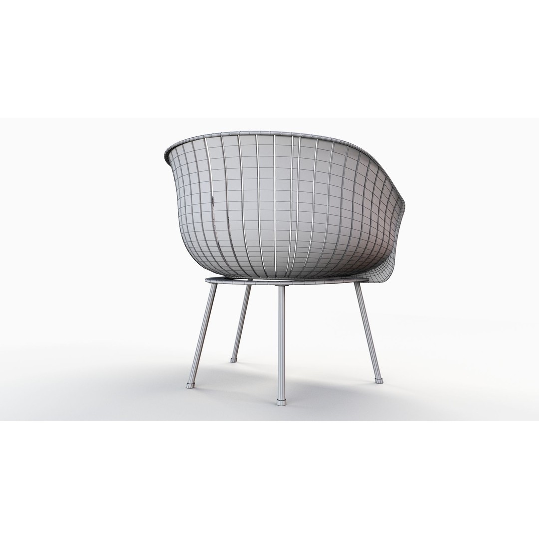 Wood Arm Chair 3D Model – Low Poly PBR Furniture Asset, FBX - View 21