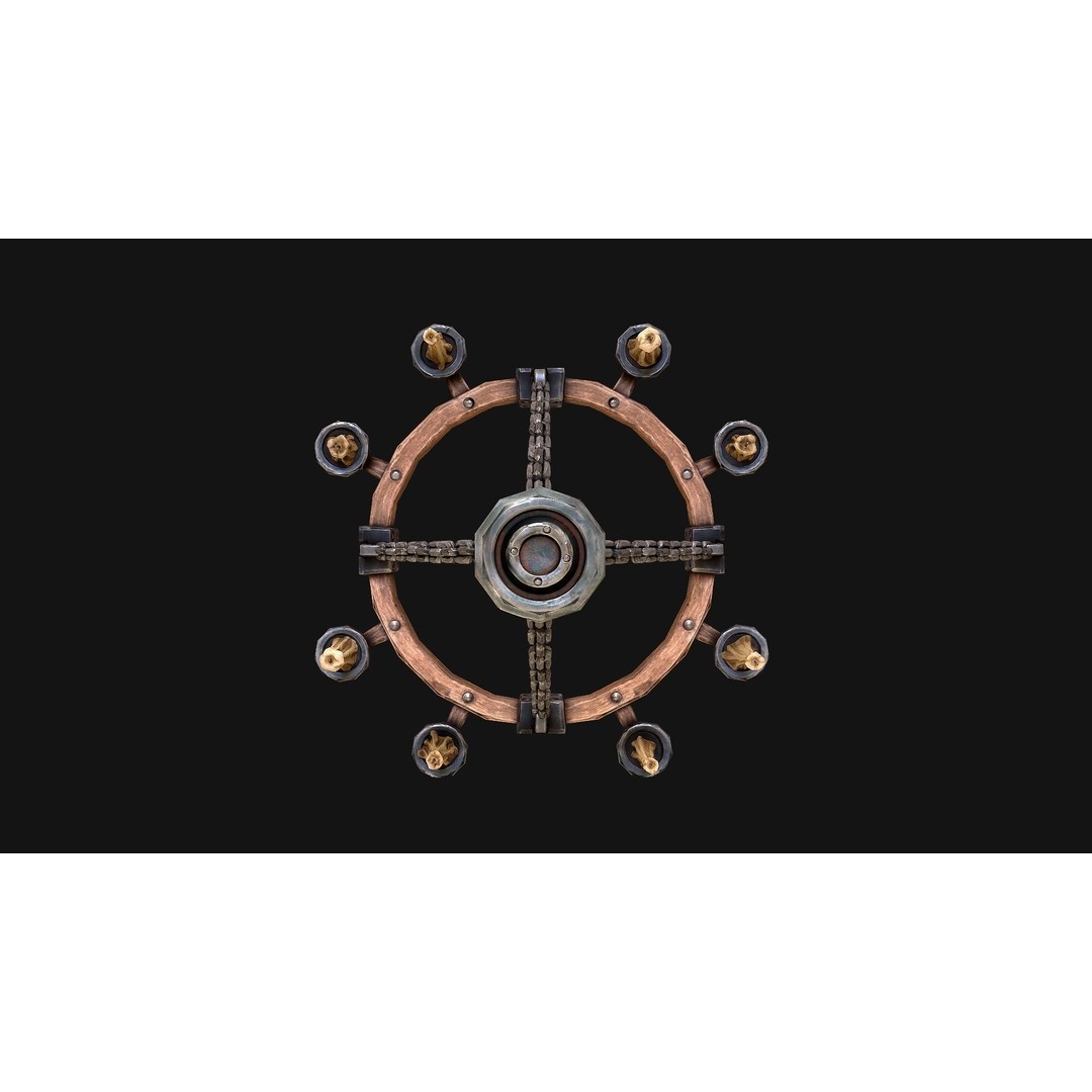 Medieval Prison Lighting Set 3D Model – Low Poly PBR Game Asset, FBX - View 14