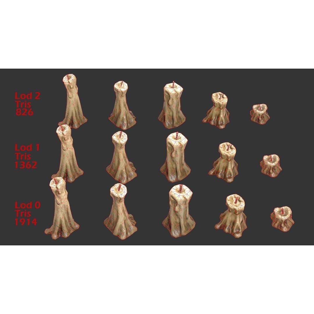 Medieval Prison Lighting Set 3D Model – Low Poly PBR Game Asset, FBX - View 8