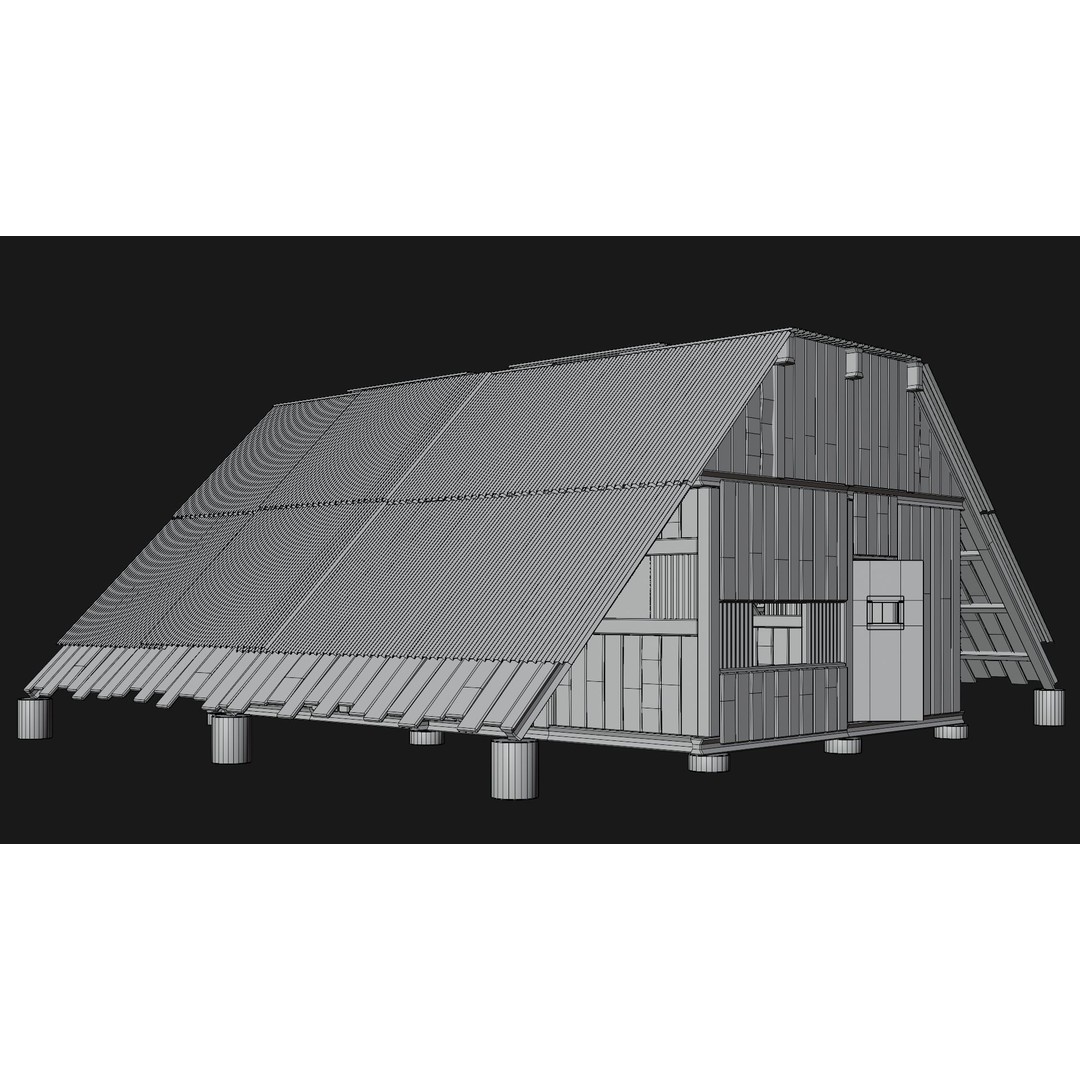 Medieval Houses 3D Model – Low Poly Game Ready Asset, FBX & OBJ Formats