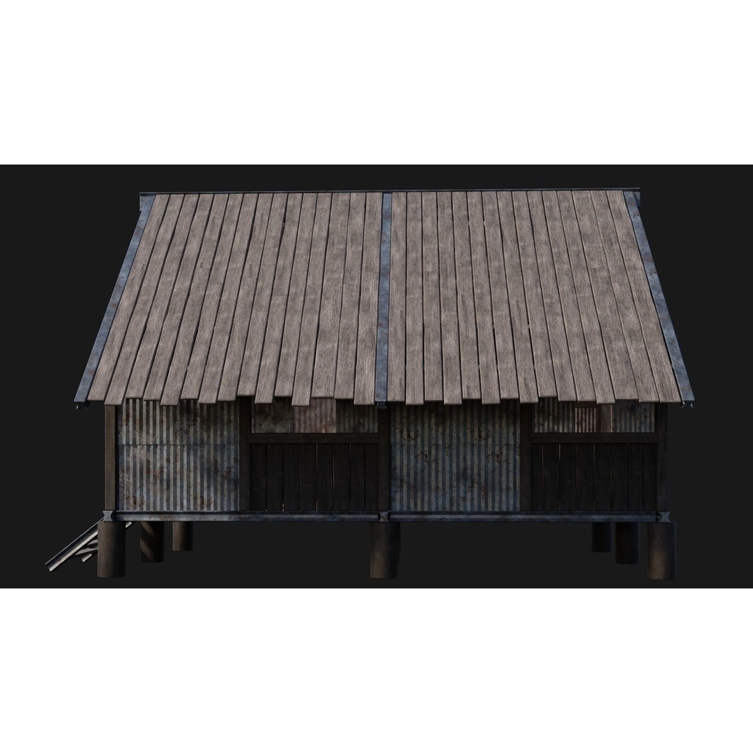 Medieval Houses 3D Model – Low Poly Game Ready Asset, FBX & OBJ Formats - View 10