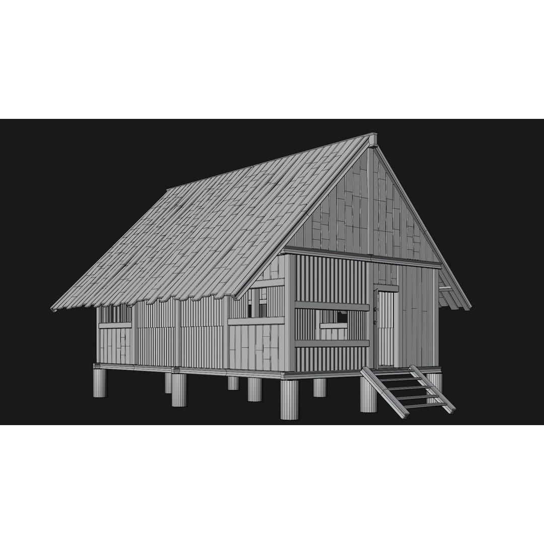 Medieval Houses 3D Model – Low Poly Game Ready Asset, FBX & OBJ Formats - View 17