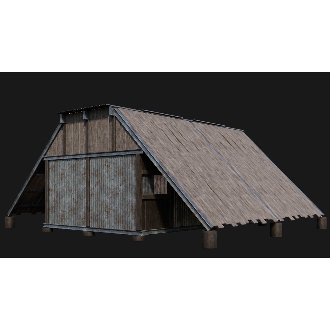 Medieval Houses 3D Model – Low Poly Game Ready Asset, FBX & OBJ Formats - View 19