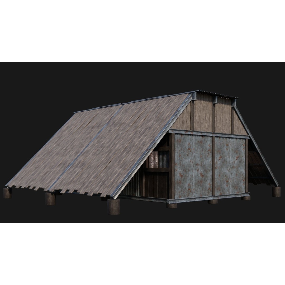 Medieval Houses 3D Model – Low Poly Game Ready Asset, FBX & OBJ Formats - View 20
