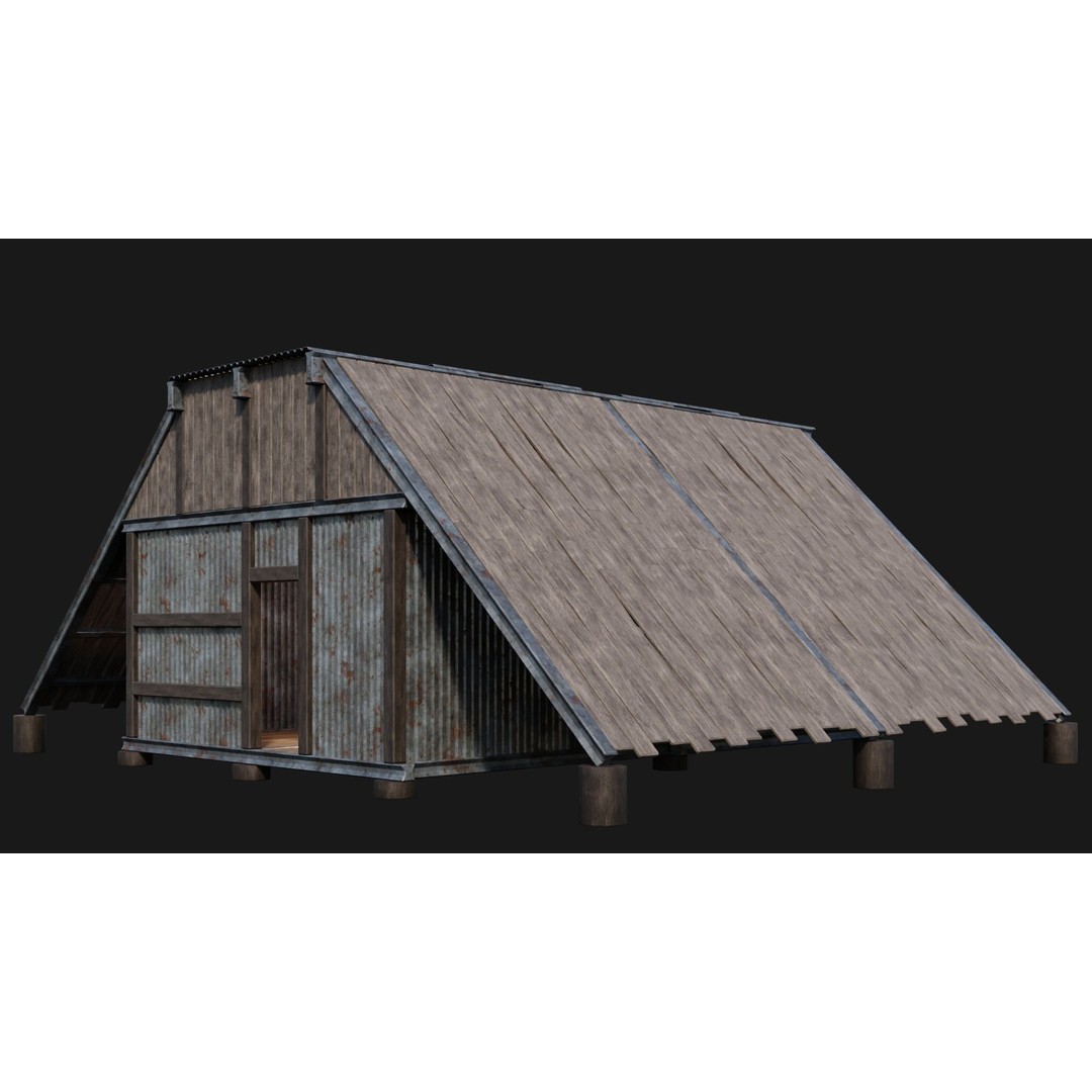 Medieval Houses 3D Model – Low Poly Game Ready Asset, FBX & OBJ Formats - View 21