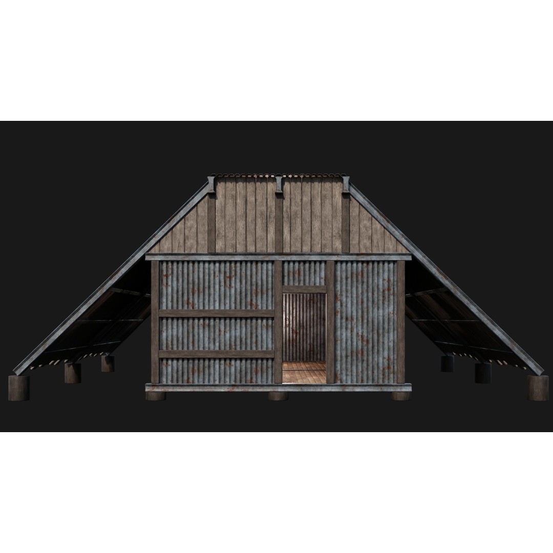 Medieval Houses 3D Model – Low Poly Game Ready Asset, FBX & OBJ Formats - View 22