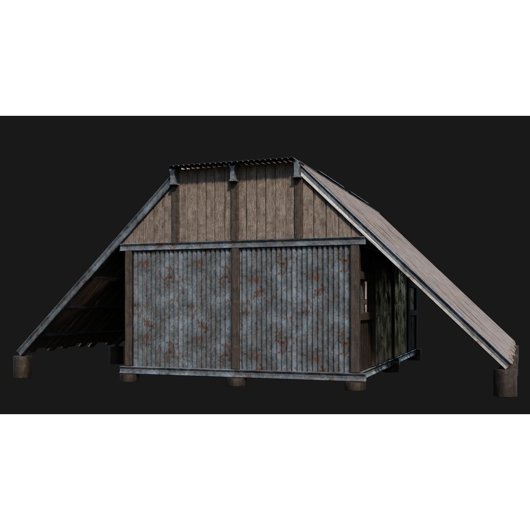 Medieval Houses 3D Model – Low Poly Game Ready Asset, FBX & OBJ Formats - View 24