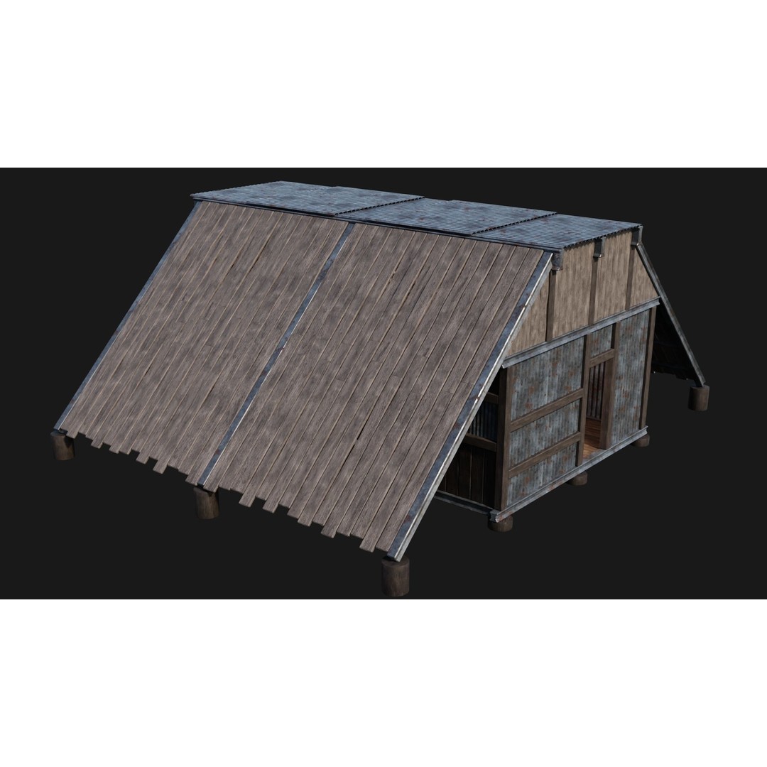 Medieval Houses 3D Model – Low Poly Game Ready Asset, FBX & OBJ Formats - View 25