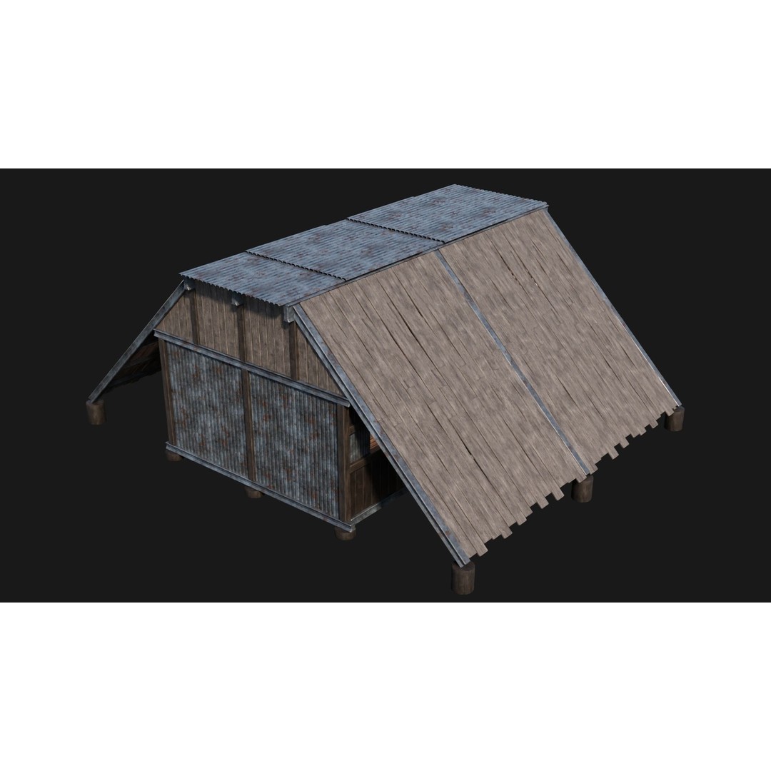 Medieval Houses 3D Model – Low Poly Game Ready Asset, FBX & OBJ Formats - View 26
