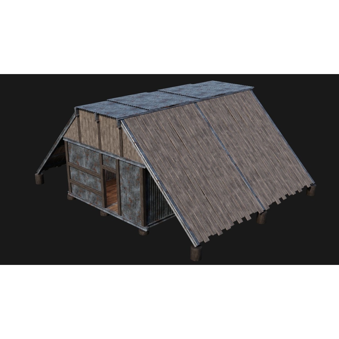 Medieval Houses 3D Model – Low Poly Game Ready Asset, FBX & OBJ Formats - View 28
