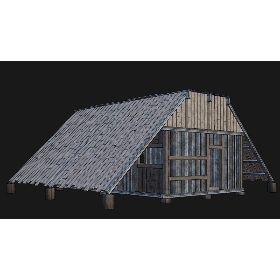 Medieval Houses 3D Model – Low Poly Game Ready Asset, FBX & OBJ Formats - View 30