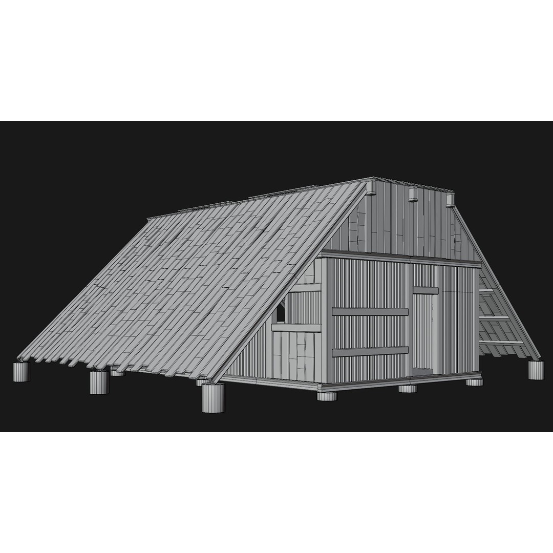 Medieval Houses 3D Model – Low Poly Game Ready Asset, FBX & OBJ Formats - View 31