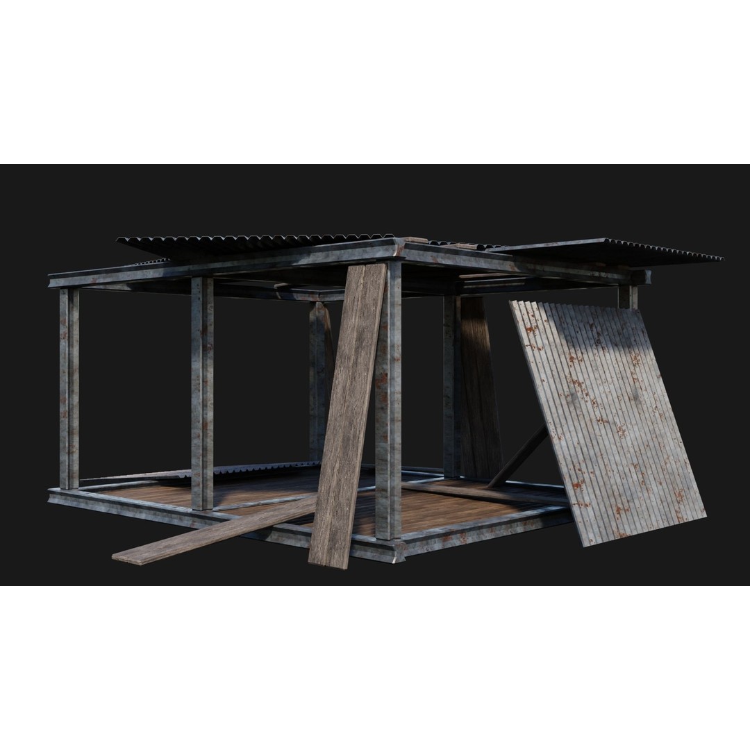 Medieval Houses 3D Model – Low Poly Game Ready Asset, FBX & OBJ Formats - View 33