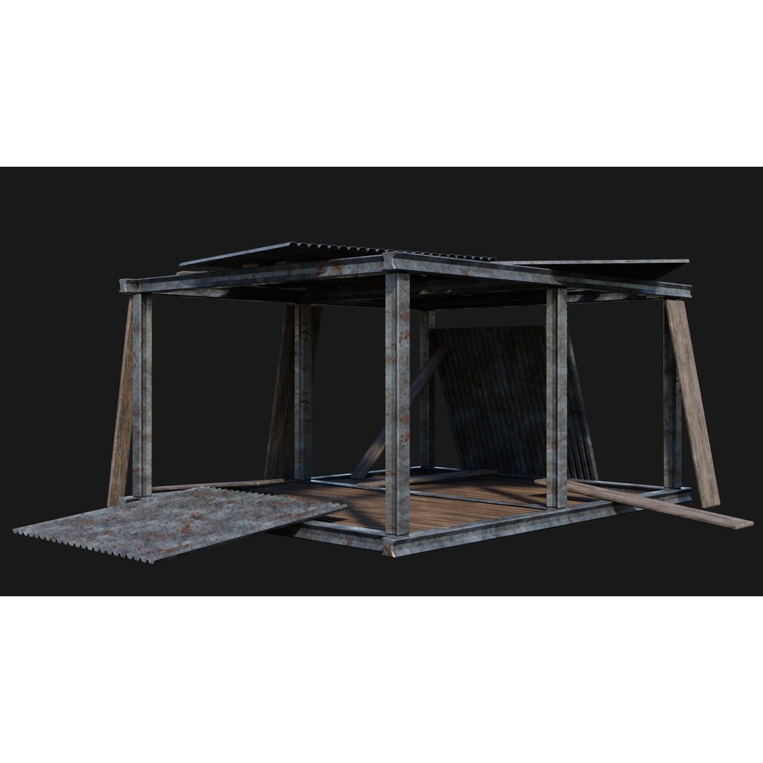 Medieval Houses 3D Model – Low Poly Game Ready Asset, FBX & OBJ Formats - View 34