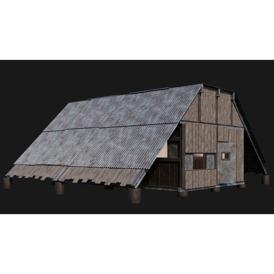 Medieval Houses 3D Model – Low Poly Game Ready Asset, FBX & OBJ Formats - View 59