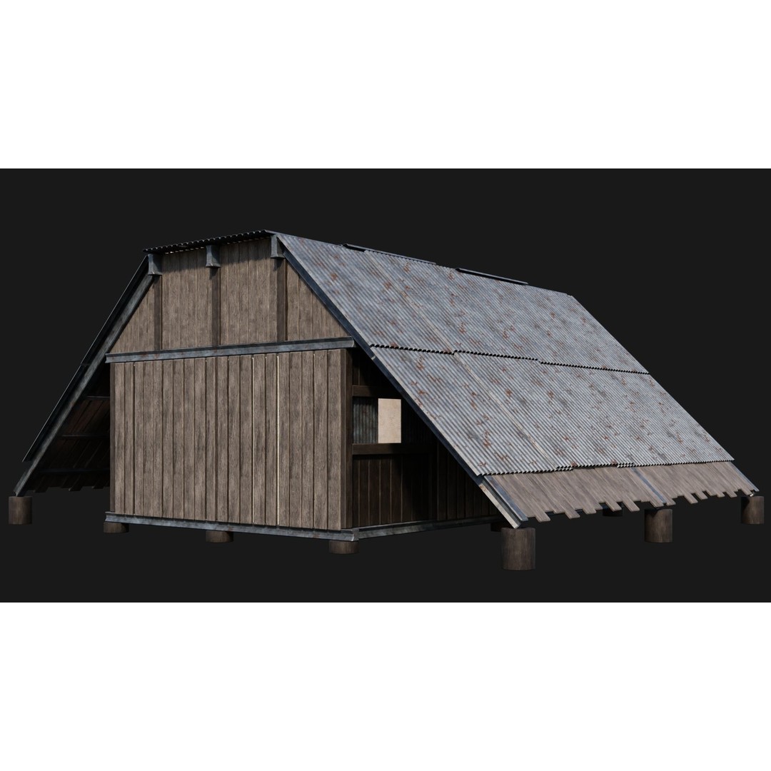 Medieval Houses 3D Model – Low Poly Game Ready Asset, FBX & OBJ Formats - View 60