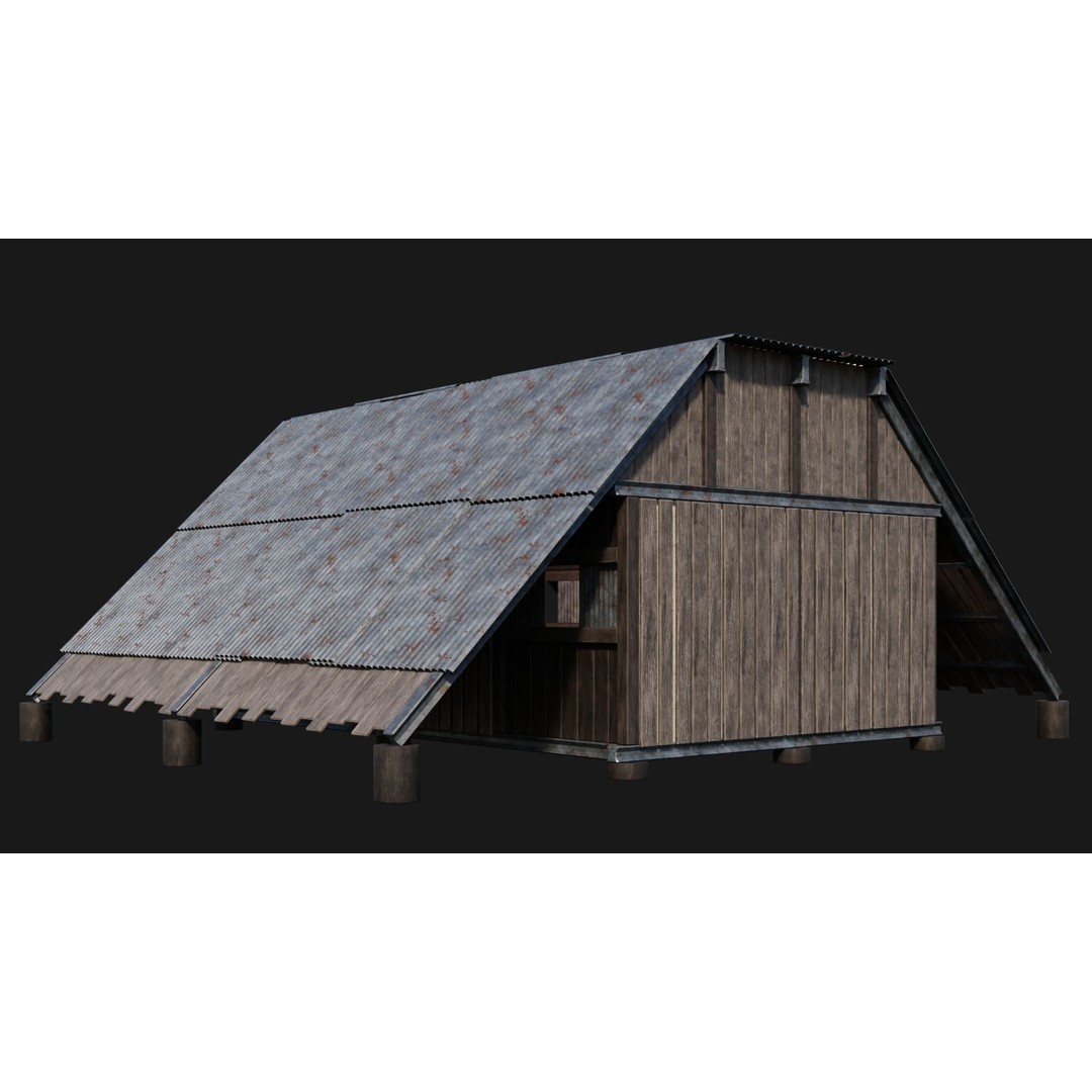Medieval Houses 3D Model – Low Poly Game Ready Asset, FBX & OBJ Formats - View 61