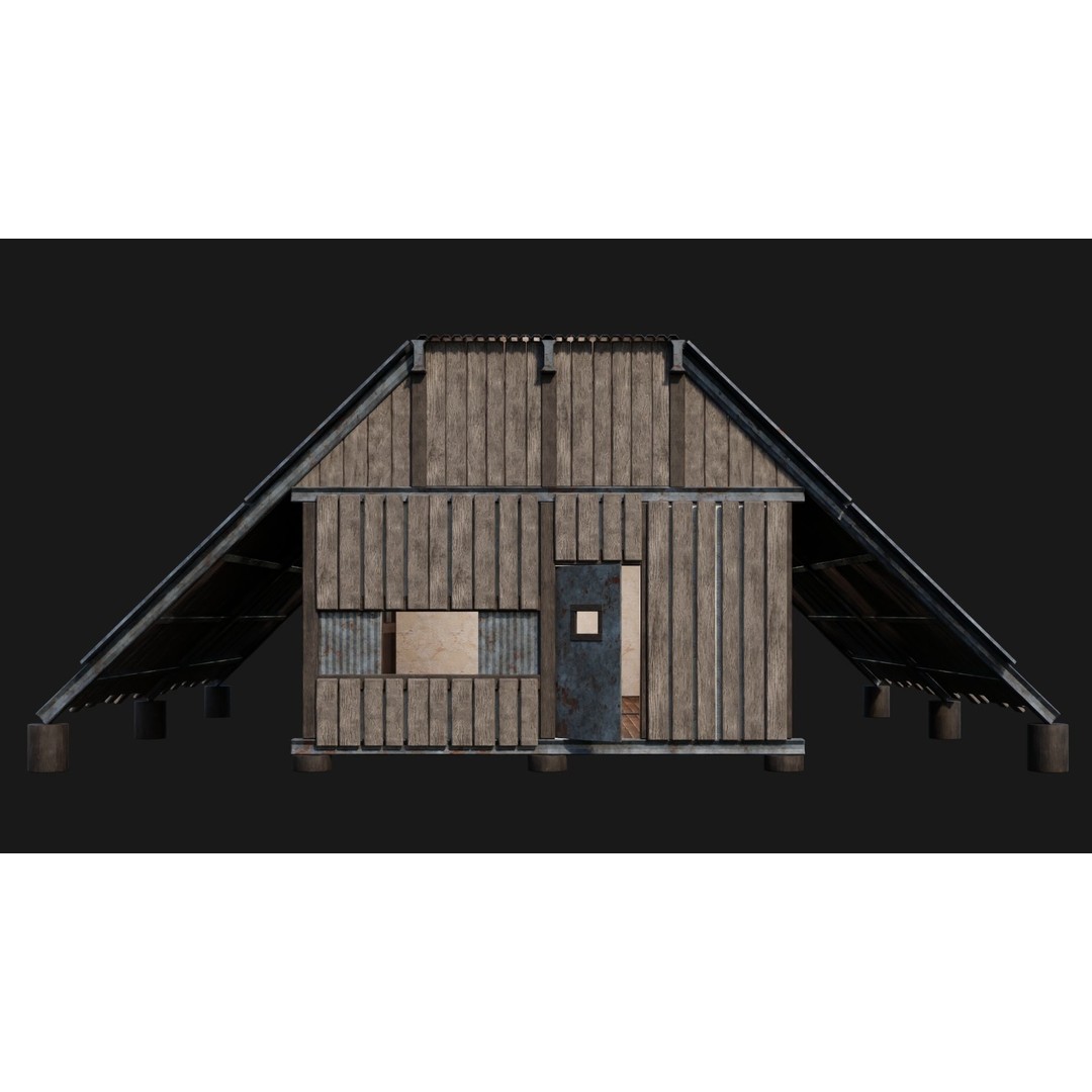 Medieval Houses 3D Model – Low Poly Game Ready Asset, FBX & OBJ Formats - View 63