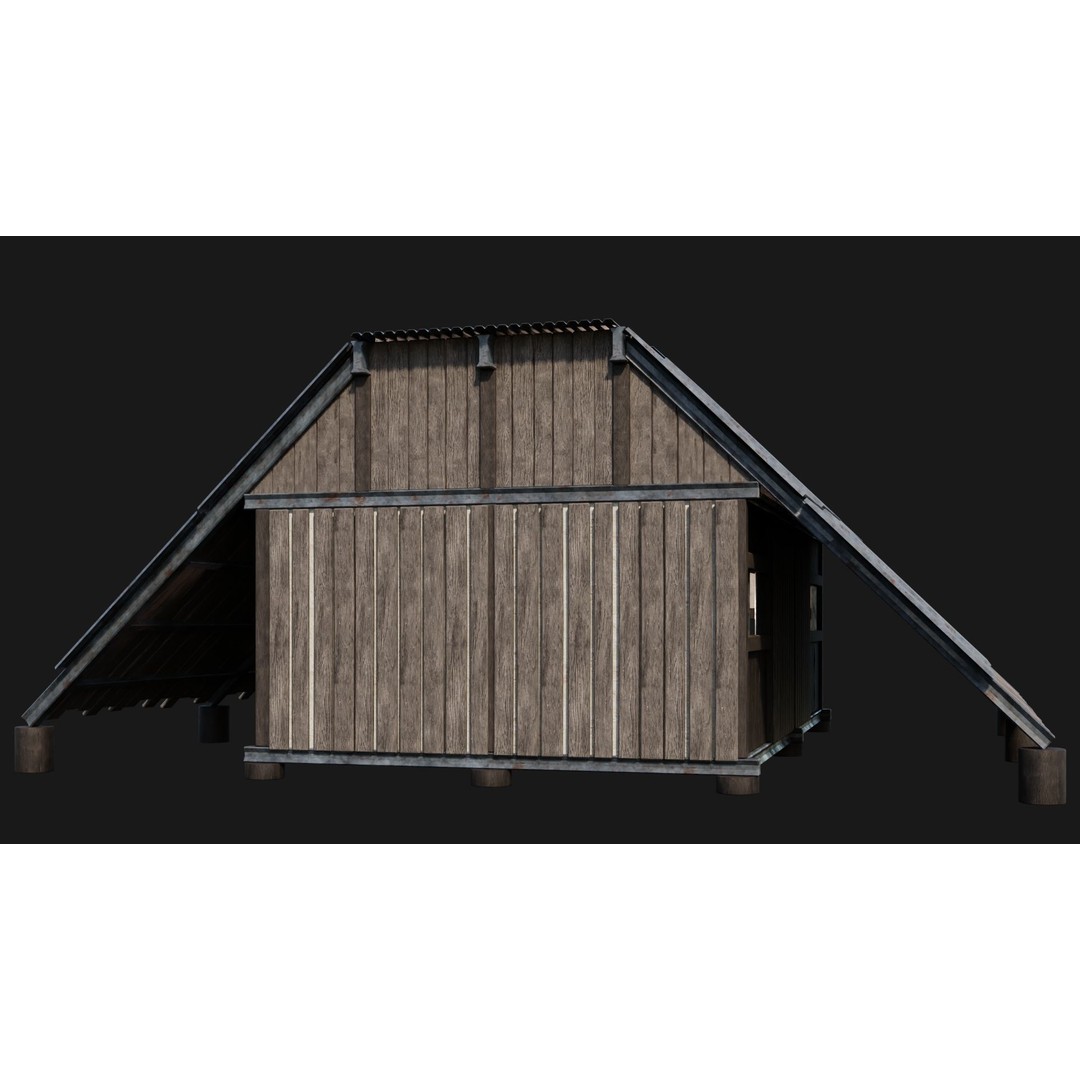Medieval Houses 3D Model – Low Poly Game Ready Asset, FBX & OBJ Formats - View 65